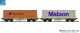 ESU 36608, EAN 4044645366080: H0 DC 2-tlg. Containertragwagen Hapay-Lloyd + Matson VI