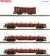 Fleischmann 6660013, EAN 4005575259187: N 4-tlg. Set Abraumzug Sandzugwagen DR