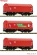 Fleischmann 6660014, EAN 4005575259316: N 3-tlg. Set Schiebeplanenwagen DBAG