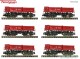 Fleischmann 6660023, EAN 4005575260138: N 6-tlg. Display Muldenkippwagen DBAG