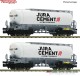 Fleischmann 6660090, EAN 4005575262712: N 2-tlg. Set: Silowagen, Wascosa/Jura Cement