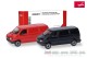 Herpa 012386-005, EAN 4013150356558: Herpa MiniKit: 1:87 VW T4 Kasten, verkehrsrot/schwarz (2 Stück)