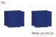 Herpa 053594-003, EAN 4013150353694: 1:87 Zubehör 10ft Container mit Platte, ultramarinblau (THW) (2 Stück)