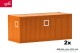 Herpa 053600-004, EAN 4013150343381: 1:87 2x 20ft Baucontainer, kommunalorange