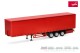 Herpa 077132, EAN 4013150077132: 1:87 Schmitz Gardinenplanen-Auflieger mit innenliegender Verriegelung, rot/Chassis schwarz