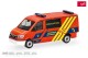 Herpa 099967, EAN 4013150099967: MAN TGE Halbbus Flachdach Feuerwehr Metzingen/ELW