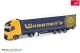 Herpa 321808, EAN 4013150321808: Volvo FH Aero Globetrotter XL Lowlinergardinenplanen-Sattelzug Waberer´s
