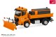 Herpa 321853, EAN 4013150321853: Mercedes-Benz Arocs S 18 Dreiseitenkipper-LKW 2achs mit Streuaufbau, kommunalorange