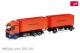 Herpa 322218, EAN 4013150322218: Mercedes-Benz Actros Streamspace 2.3 Abrollmulden-Hängerzug Deutrans