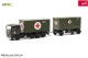 Herpa 747042, EAN 2000075570802: H0/1:87 MAN TGA L Container-Hängerzug 7,15m, 3a/2a, Bundeswehr SAN