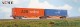 A.C.M.E. 40385, EAN 2000075718761: H0 Gelenk-Containertragwagen Typ Sggmrss90 Wascosa + 2x 40 ft.Container