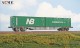 A.C.M.E. 40425, EAN 2000075718778: H0 Gelenk-Containertragwagen Typ Sggmrss90 Ermewa + 2x 40 ft. Bulg.Container