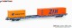 Hobbytrain 23104, EAN 4250528625162: N Containerwagen Sggnss’80 Ermewa