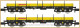 Hobbytrain 23878, EAN 4250528615835: 2-tlg. Set Niederbordwagen Remms665 der DB Bahnbau, Epoche V-VI, N-Spur