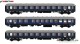 Hobbytrain 43046, EAN 4250528624639: H0 DC 3er Set Personenwagen DB