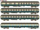 Hobbytrain 43050, EAN 4250528622833: H0 DC 4er Set Personenwagen Transitzug D 351 DB