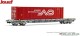 Jouef 6241, EAN 5055286700996: H0 DC 4-achs. Containerwagen Sgss Norbert Dentressangle SNCF