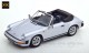 KK-Scale 180712, EAN 4260699761255: 1:18 Porsche 911 3.2 Cabrio 1988 (250.000 Porsche 911) silbergrau (mit abnehmbarem Softtop)