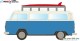 Lemke-Collection MiNis 3969, EAN 4250528624875: N VW T2 Bus mit Surfbrett, blau/weiß