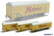 L.S. Models 30651, EAN 2000008585835: H0 3x Güterwagen gelb METEOR der SNCF