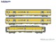 L.S. Models 40423, EAN 2000003500826: H0 DC 3er Set Postwagen UIC+UIC+OCEM SNCF Ep.IV