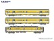 L.S. Models 40424, EAN 2000003500833: H0 DC 3er Set Postwagen UIC+UIC+OCEM SNCF Ep.IV