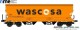 NME Nürnberger Modell-Eisenbahn 509658, EAN 4251921805748: Getreidewagen Tagnpps 95m³, orange, WASCOSA, geänderte Wagennr., AC
