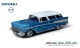 Oxford 87CN57005, EAN 2000075181213: 1:87 Chevrolet Nomad 1957 Hod Rod blau mit hellblauen Flammen