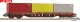 Piko 24539, EAN 4015615245391: H0 DC Containertragwagen SNCB V beladen mit 3 Containern