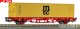 Piko 27726, EAN 4015615277262: H0 DC Containertragwagen MSC NS V 1x40´ Container