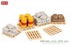 Peco R514, EAN 5050881336403: H0/1:87 Palletten, Säcke, Fässer, unlackierter Bausatz