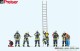 Preiser 10765, EAN 4041032107653: H0 Feuerwehrleute in moderner blauer Einsatzkleidung