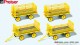 Preiser 17127, EAN 4041032171272: H0 Bausatz Anhänger gelb zu Elektrokarre