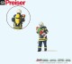 Preiser 28251, EAN 4041032282510: H0 Feuerwehrmann, Kind rettend