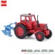 Busch-Automodelle 51361, EAN 4001738513615: Belarus MTS52 Zweischarrpflug