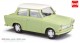 Busch-Automodelle 53106, EAN 4001738531060: H0/1:87 Trabant P601 Limousine, hellgrünmit weißem Dach