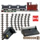 Busch-Zubehör 12006, EAN 4001738120066: H0f Start-Set Lok mit 3 Kipploren - Feldbahn