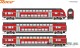 Roco 6220144, EAN 9005033075972: H0 AC digital 3-tlg. Set: Doppelstockwagen, DB AG