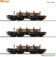 Roco 6600016, EAN 9005033062330: H0 DC 3-tlg. Set: Schwerlastwagen, NS