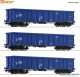 Roco 6600100, EAN 9005033067298: H0 DC 3-tlg. Set: Offene Güterwagen, PKP Cargo VI