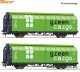 Roco 6600114, EAN 9005033070526: H0 DC 2-tlg. Set: Schiebewandwagen, Green Cargo