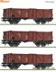 Roco 6600115, EAN 9005033070533: H0 DC 3-tlg. Set: Offene Güterwagen, DR