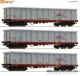 Roco 6600121, EAN 9005033070601: H0 DC 3-tlg. Set: Offene Güterwagen, ÖBB