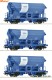 Roco 6600134, EAN 9005033070793: H0 DC 3-tlg. Set: Schwenkdachwagen, Duslo