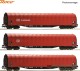Roco 6600156, EAN 9005033072131: H0 DC 3-tlg. Set: Schiebeplanenwagen, DB AG