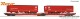 Roco 6600168, EAN 9005033072254: H0 DC Doppeltaschen-Gelenkwagen T3000e DB AG