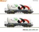Roco 6600192, EAN 9005033073398: H0 DC 2-tlg. Set: Silowagen, Holcim