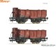 Roco 6600212, EAN 9005033077358: H0 DC 2er Set offene Güterwagen DB