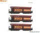 Roco 6600213, EAN 9005033077365: H0 DC 3er Set Selbstentladewagen Peine Salzgitter DB
