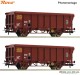 Roco 6600251, EAN 9005033386320: H0 DC 2-tlg. Set: Rolldachwagen SNCF